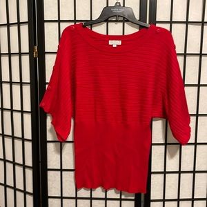 Joseph A | Red On or Off shoulder Sweater